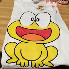 ど根性ガエル　ピョン吉キャラクターTシャツ ホワイトサイズＬ　新品タグ付き