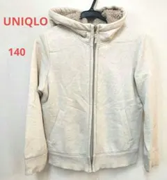 UNIQLO★ユニクロ★フリース内張り フード付きジャケット 140size