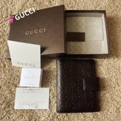 クリスマスセール❥GUCCI 美品 グッチ手帳カバー シマライン