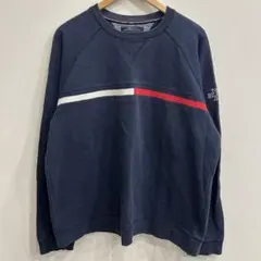 【R648】 TOMMY HILFIGER スウェット サイズL ネイビー