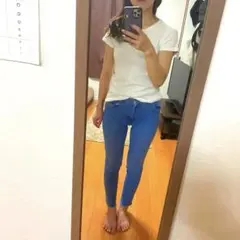 ZARA TRAFALUC スキニーデニム ライトブルー 34 切りっぱなし