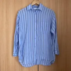 ストライプビッグシャツ/JEANASIS ブルー