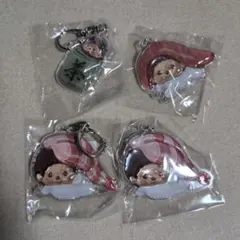 お寿司モンチッチぷっくりアクリルキーホルダー 4個セット