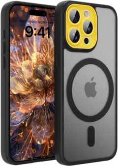 iPhone 16 Pro ケース MagSafe 米軍MIL 耐衝撃 黒マット