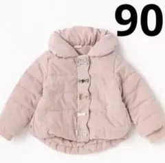 新品未使用　プティマイン　petit main 中綿リボンアウタージャケット90