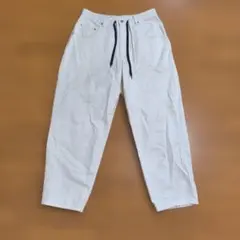 BEAMSビームス別注NULLTOKYOダメージ加工ホワイトデニムワイドパンツL