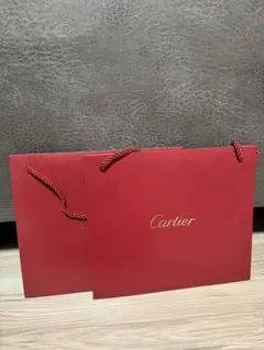 Cartier ショップ袋 2枚セット レッド