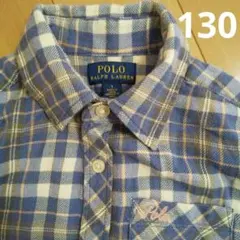 ラルフローレン フランネル チェックシャツ ブラウス 130