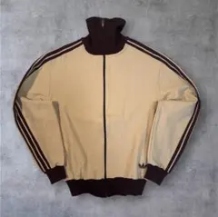 70s adidas トラックジャケット ベージュ デサント 西ドイツ製 1号