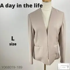 訳あり美品 A day in the life ノーカラージャケット 羽織り L