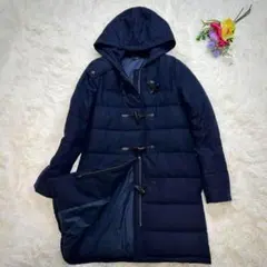 美品✨セオリー 膝上丈 ダッフル ダウン ロング コート フード付きwジッパー