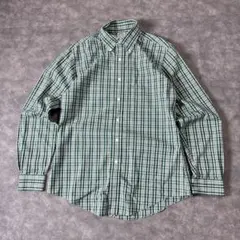 r*n様 ブルックスブラザーズ 長袖 BDシャツ M グリーン チェック マレー