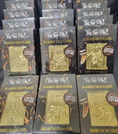 遊戯王 三幻神 24K金メッキ 金属製カード 3種×5セット シリアル入り