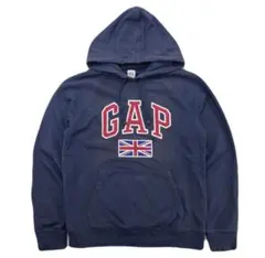GAP ジップアップパーカー ネイビー ユニオンジャックロゴ S - メルカリ