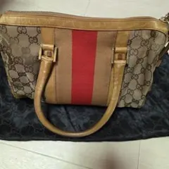 GUCCI☆プリンシー GGキャンバス シェリーライン トートバッグ リボン
