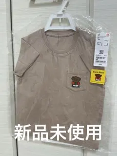 新品UNIQLOポケット付きTシャツ 100cm ブラウン