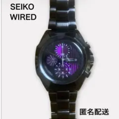 SEIKO ワイアード クロノグラフ 腕時計 TWO FACE 紫/黒のサムネイル