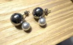 ステンレス パール ボールピアス