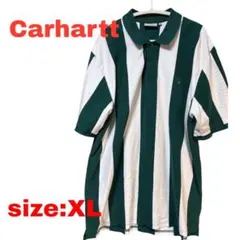 【美品】カーハートWIP 縦ストライプ ポロシャツ Hinton Polo XLのサムネイル