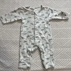 恐竜柄ロンパース 長袖