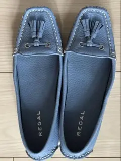 REGAL タッセル付きブルーレザーシューズ