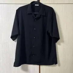 半袖シャツ ブラック オープンカラー