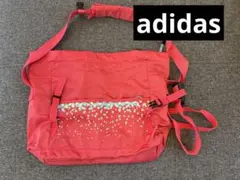 adidas ピンク 一部ドット模様 ショルダーバッグ　リュック　2wayバッグ