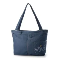 【新品】FILA フィラ★軽量 横長 トート バッグ／デニムのサムネイル