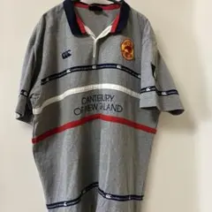 カンタベリー　Canterbury ポロシャツ　 XL グレー ワッペン 刺繍
