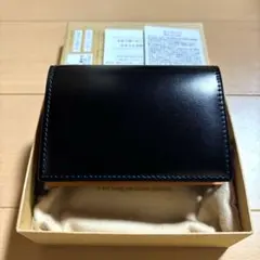 GANZO ガンゾ　完売品　コードバン通しマチ名刺入れ　新品未使用品　ブラックのサムネイル