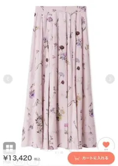 【美品】スナイデル　フローラルプリントフレアスカート　ピンク　0