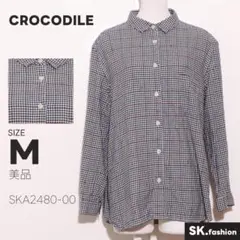 美品 CROCODILE トップス Tシャツ　長袖　胸ポケット付き　ロゴ刺繡のサムネイル
