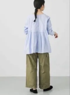 かぐれ ギャザーオールインワン 綿麻 ラベンダー - メルカリ