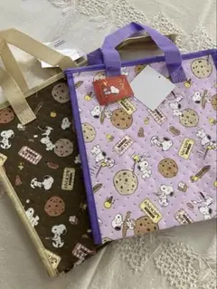 2個セット⭐︎スヌーピー保冷ミニランチバッグ　ビスケット