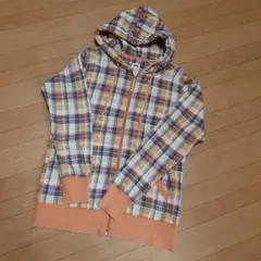 old uniqlo ユニクロ チェック パーカー ジップアップ パーカー