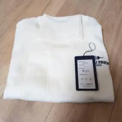 【新品タグ付き】オフホワイト タートルネックセーターL