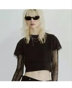josemoon LACE DOCKING LONG TEE - メルカリ
