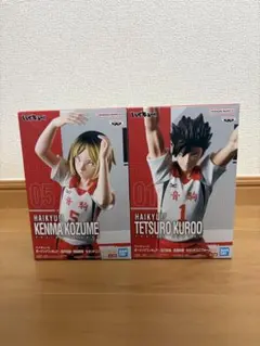 ハイキュー!! ポージングフィギュア 黒尾鉄朗 孤爪研磨 セカンドユニフォーム