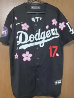 Dodgers 17 桜デザイン 2025東京シリーズ　ユニフォーム　ブラック Dodgers 17 桜デザイン 2025東京シリーズ ユニフォーム ブラック