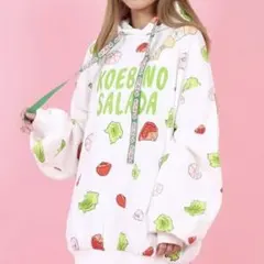 【新品 タグ付き】PUNYUS プニュズ サイゼリヤ メニュー総柄 パーカー 2