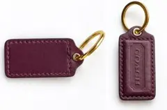 COACH キーホルダー キーリング パープル