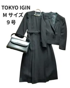 イギン 【美品】ソワール ブラックフォーマル 半袖 セットアップ 11号