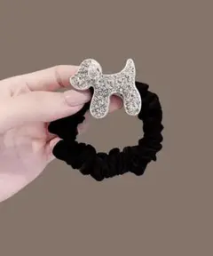 犬型クリスタルヘアゴム