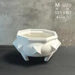 オリジナル植木鉢 NKKSデザイン M マットホワイト