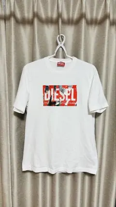 美品　DIESEL ホワイト ロゴ Tシャツ