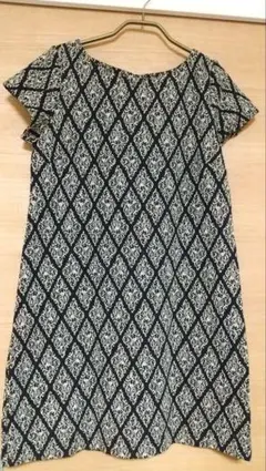 ZARA WOMAN 半袖 ラメ柄 ワンピース S M 紺