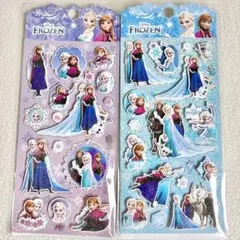 正規品　アナ雪 立体シール 2枚セット