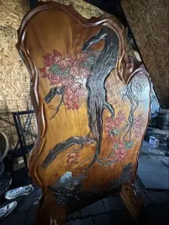 引取り限定　衝立一枚板 Yahoo!オークション -「一枚板」(屏風、パーティション) (家具