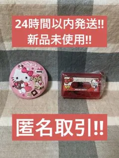 新品未使用!! サンリオ キティ 刺繍缶バッジ＆ガチャガチャ カセットテープ