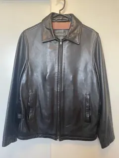 90s BANANA REPUBLIC 襟付きオールドスタイル レザージャケット 90s BANANA REPUBLIC 襟付きオールドスタイル レザージャケット